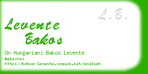 levente bakos business card